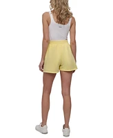 Dkny Sport Women's Embroidered Logo Smocked 4" Shorts