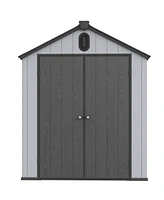 Mondawe 68Ft Resin Plastic Outdoor Storage Shed For Backyard Garden Big Spire Tool Storage