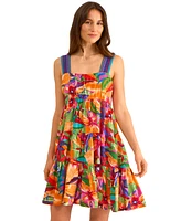 Vince Camuto Women's Sleeveless Tiered Floral Mini Dress