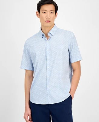 Alfani Men's Signature Geo-Pattern Shirt, Exclusively at Macy's