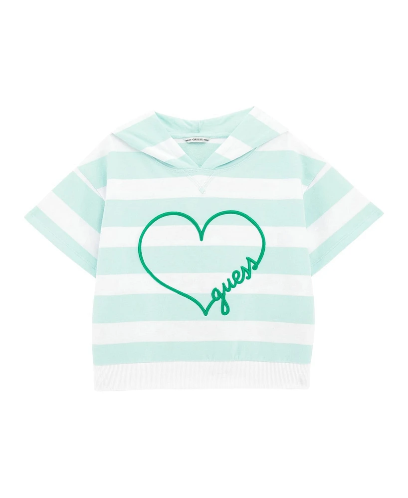 Guess Big Girls Hooded Short Sleeve Active Top