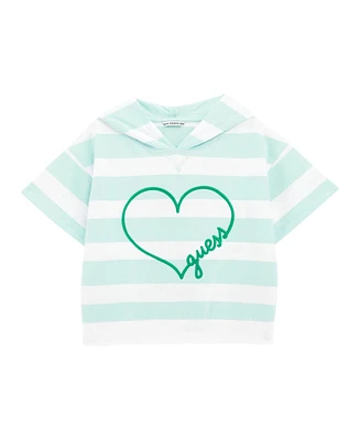 Guess Big Girls Hooded Short Sleeve Active Top