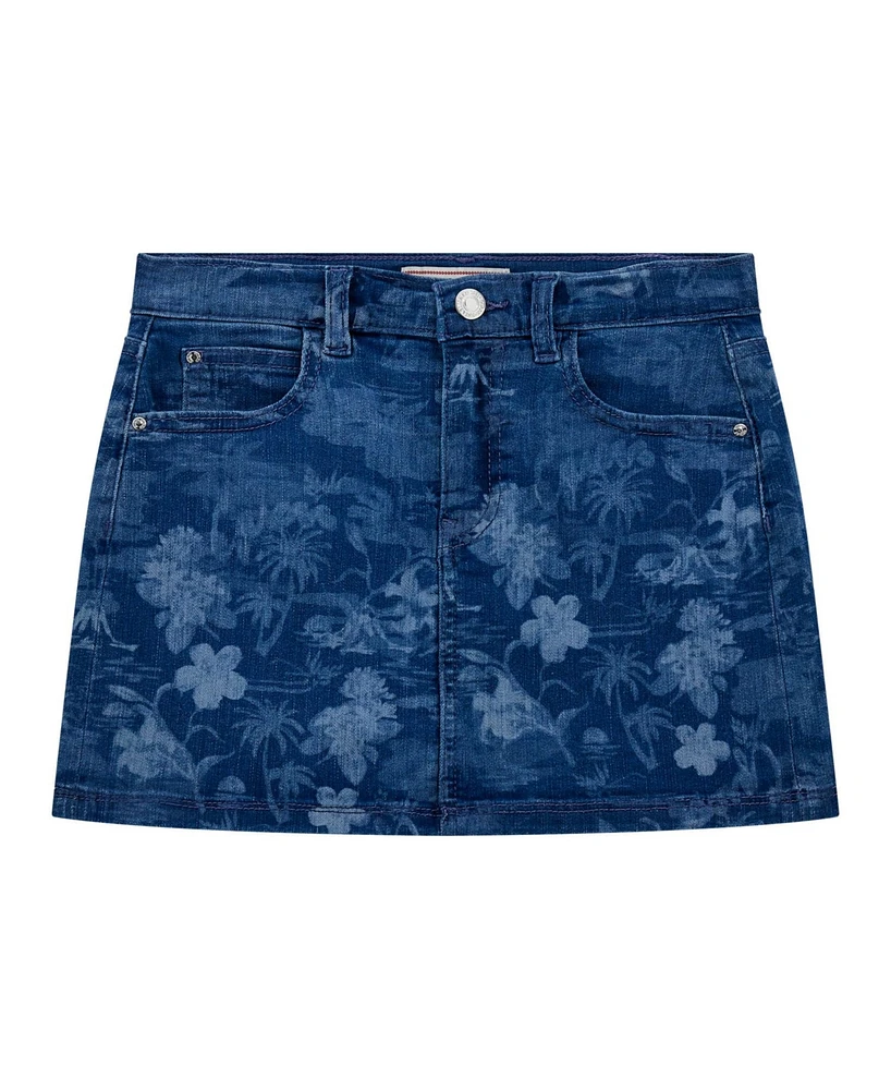 Guess Big Girls Denim with Laser Print Detail Skirt