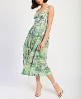 En Saison Women's Molly Corset-Bodice Flared Dress