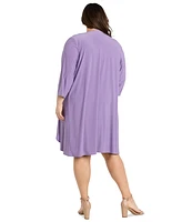 R & M Richards Plus Scoop-Neck Dress Jacket