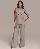 Donna Karan New York Women's Double-Breasted Long Vest