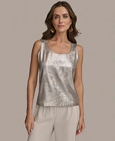 Donna Karan New York Women's Metallic Scoop-Neck Tank Top