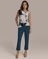 Donna Karan New York Women's Printed Asymmetric Sleeveless Top, Regular & Petite Sizes