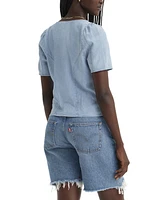 Levi's Premium Women's Pascale Cotton Square-Neck Blouse