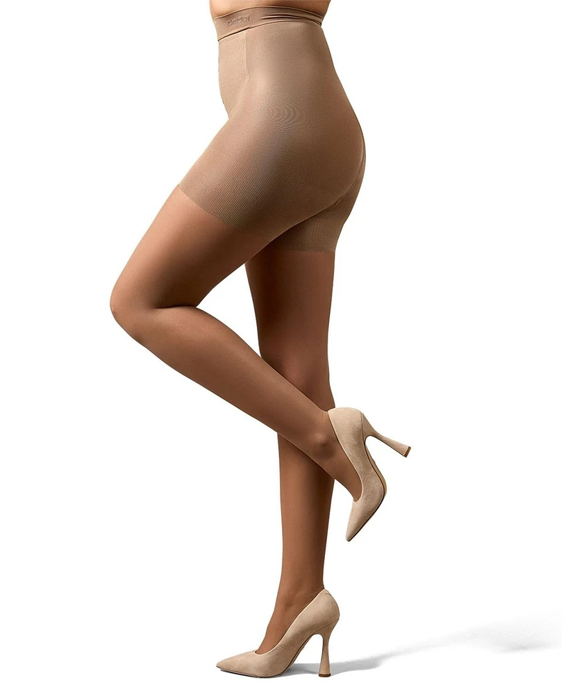 MeMoi Women's BodySmootHers Girdle Top Shaper Sheers Mm-286