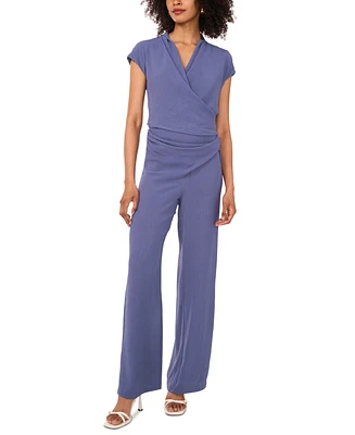 Sam & Jess Women's Solid-Color Wrap-Front Top