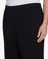 Alfred Dunner Plus Natural Instinct Flat Front Relaxed Pull On Ankle Pants