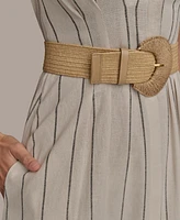 Donna Karan New York Women's Striped Belted Shirt Dress