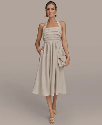 Donna Karan New York Women's Tie-Back Midi Dress