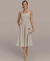 Donna Karan New York Women's Tie-Back Midi Dress