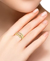 Lali Jewels Diamond Asymmetrical Multirow Statement Ring (1/6 ct. t.w.) in 14k Gold