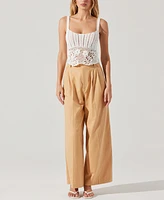 Astr the Label Women's Everly Cotton Cropped Sweater Top