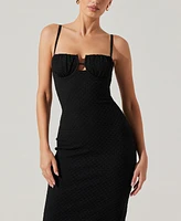 Astr the Label Women's Jaida Sweetheart Midi Dress