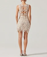 Astr the Label Women's Priscila Floral Crochet Dress