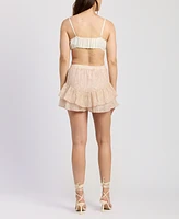 En Saison Women's Geraldine Ruffle-Trim Shorts