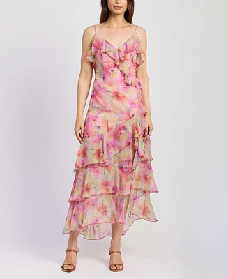 En Saison Women's Amari Ruffle-Trim Maxi Dress