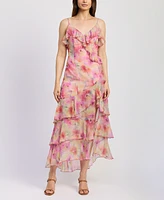 En Saison Women's Amari Ruffle-Trim Maxi Dress