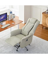 Office Chair with Foot Rest Automatic Executive Comfy Office Chair, Electric Recliner Chair, High-Back Power Office Chair, Ergonomic Office Chair w/Fo