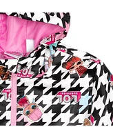 L.o.l. Surprise! Girls Zip Up Waterproof Hooded Rain Jacket Coat
