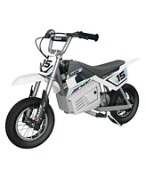 Razor MX400 Dirt Rocket 24V Ride On High-Torque Electric Motocross Motorcycle Toy Dirt Bikes, Speeds up to 14 Mph, for Ages 13+, 1 White & 1 Green