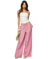 Edikted Women's Maggy Striped Wide Leg Pants