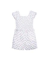 Hope & Henry Toddler Girls Puff Sleeve Smocked Romper