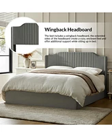 Stuart Hydraulic Lift Up Storage Upholstered Platform Bed