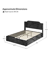 Stuart Hydraulic Lift Up Storage Upholstered Platform Bed