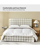 Modern Justus Upholstered Platform Bed-kb