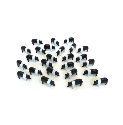 1/64th 25 pack of Black & White Pigs