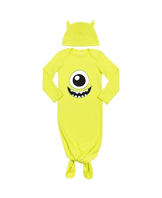 Monsters Inc. Baby Boys Lion King Pixar Sleeper Gown and Hat