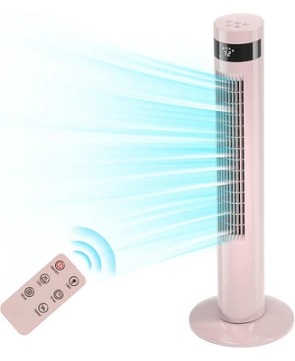 Antarctic Star Tower Fan Portable Electric Oscillating Quiet Cooling Remote Control Standing Bladeless Floor Fans 3 Speeds Wind Modes Timer Bedroo