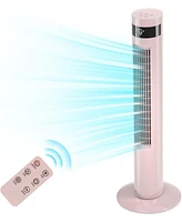 Antarctic Star Tower Fan Portable Electric Oscillating Quiet Cooling Remote Control Standing Bladeless Floor Fans 3 Speeds Wind Modes Timer Bedroo