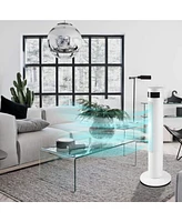 Antarctic Star Tower Fan Portable Electric Oscillating Fan Quiet Cooling Remote Control Standing Bladeless Floor Fans 3 Speeds Wind Modes Timer Bedroo