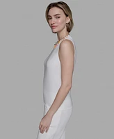 Karl Lagerfeld Paris Women's Embellished Sleeveless Top