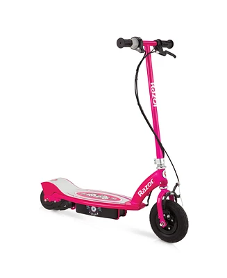 Razor Power Core E100 Electric Scooter w/ Hand Operated Front Brake, Daisy Pink