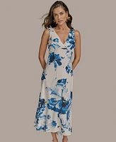 Donna Karan New York Women's V-Neck High-Low Dress
