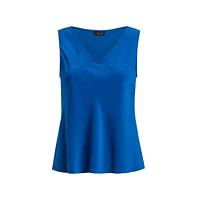 Carlisle Women's Reversible Silk Crepe Cami Tank Top Fountain