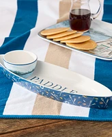 Certified International Wake At The Lake 3-d Canoe 2-Piece Chip Dip