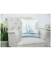 18" x 18" Let Your Dreams Set Sail Embroidered Throw Pillow