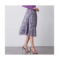 Carlisle Women's Artful Print Midi Skirt Brilliant