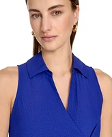 Calvin Klein Women's Tie Waist Sleeveless Gauze Jumpsuit