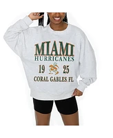 Gameday Couture Women's Ash Miami Hurricanes Premium Fleece Pullover Sweatshirt