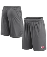 Fanatics Men's Gray Cincinnati Reds Primary Logo Shorts