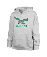 '47 Brand Women's Gray Philadelphia Eagles Distressed Standout Naomi Pullover Hoodie